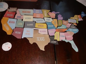Map puzzle of the United States