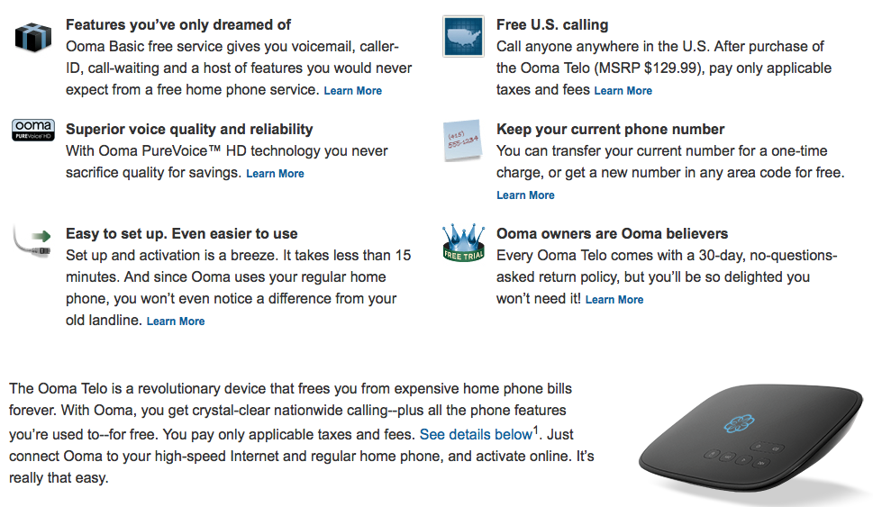 Ooma features